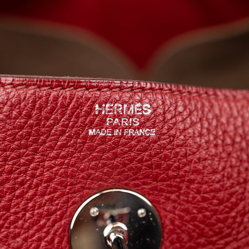 Hermès Lindy 30 in Rouge Clemence Leather with Palladium Hardware