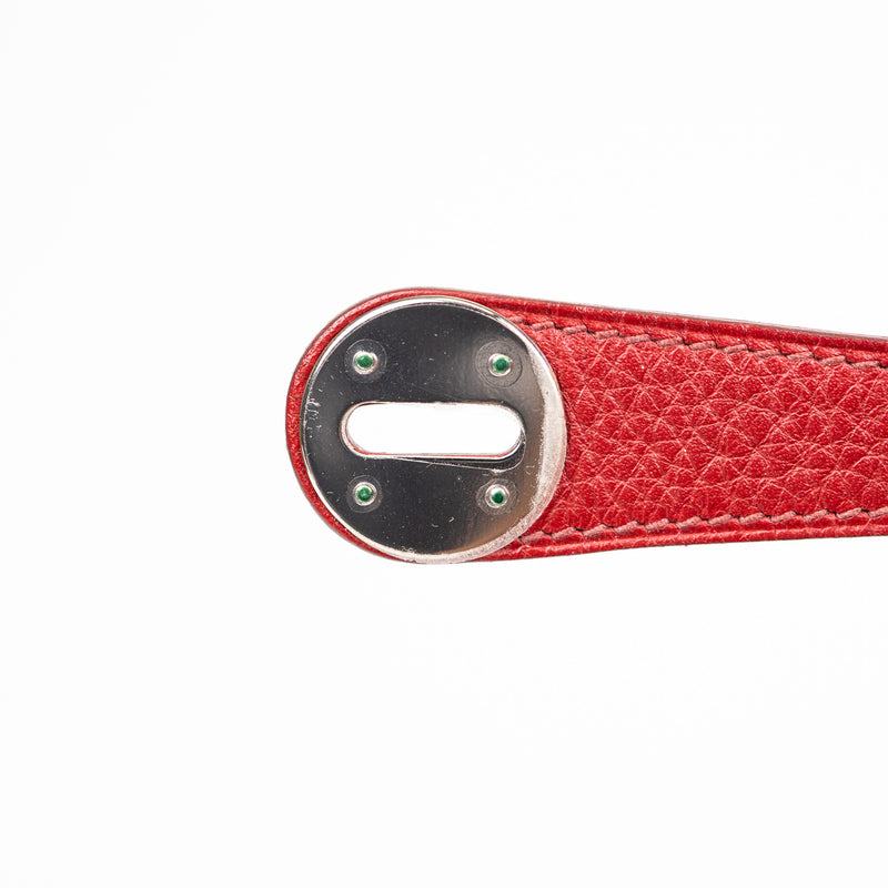 Hermès Lindy 30 in Rouge Clemence Leather with Palladium Hardware