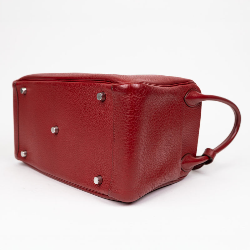 Hermès Lindy 30 in Rouge Clemence Leather with Palladium Hardware