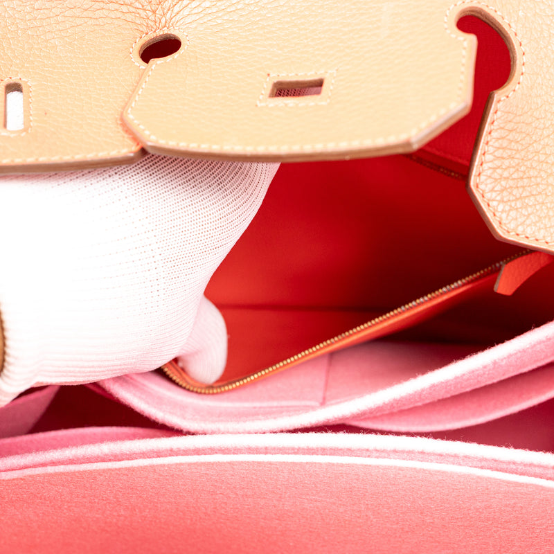 Hermès Coral Togo Leather Birkin 35 cm Gold Hardware