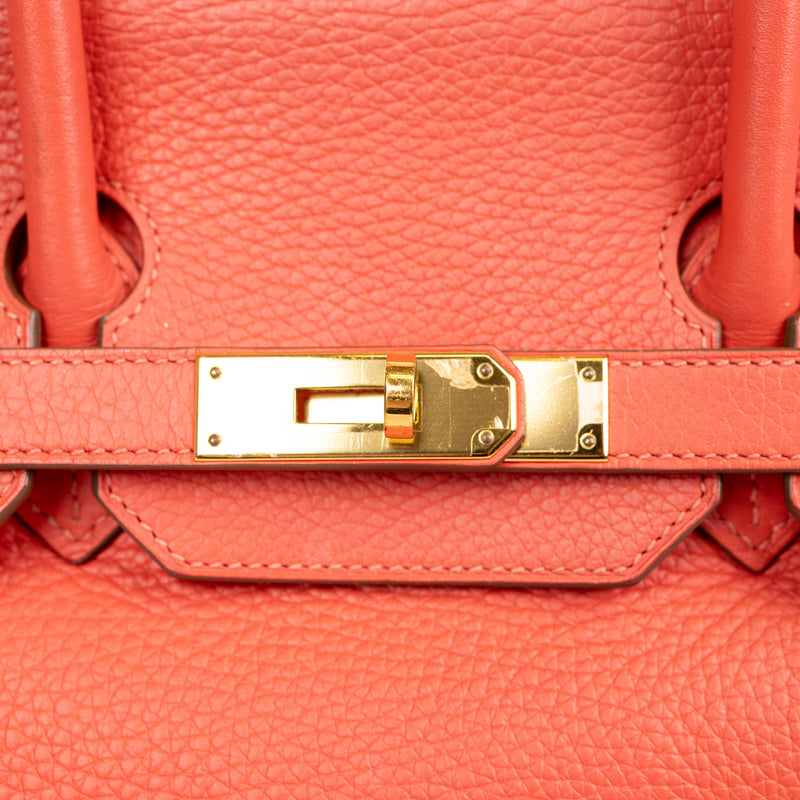 Hermès Coral Togo Leather Birkin 35 cm Gold Hardware
