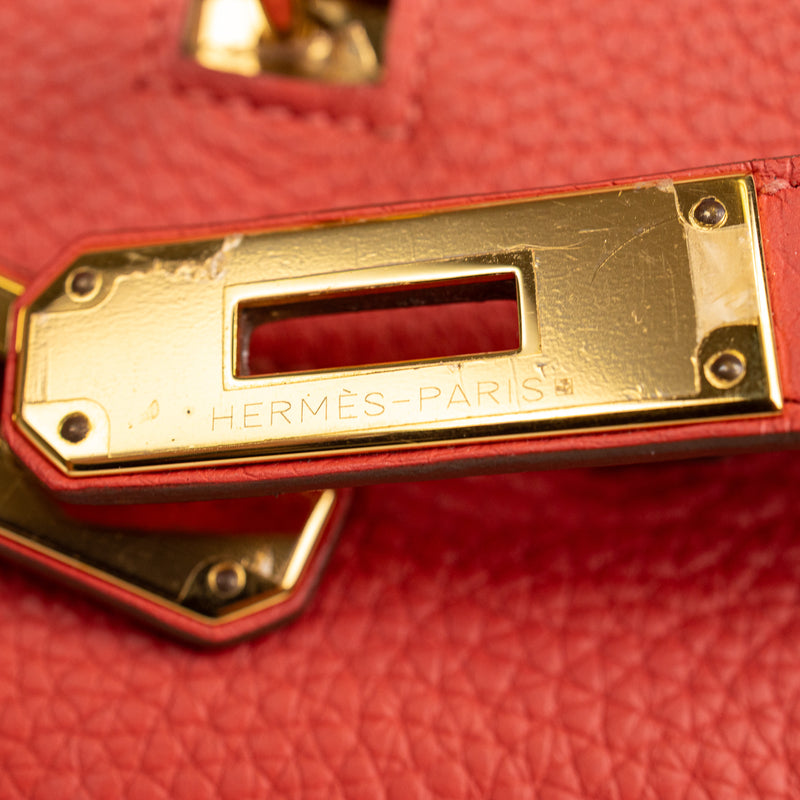 Hermès Coral Togo Leather Birkin 35 cm Gold Hardware
