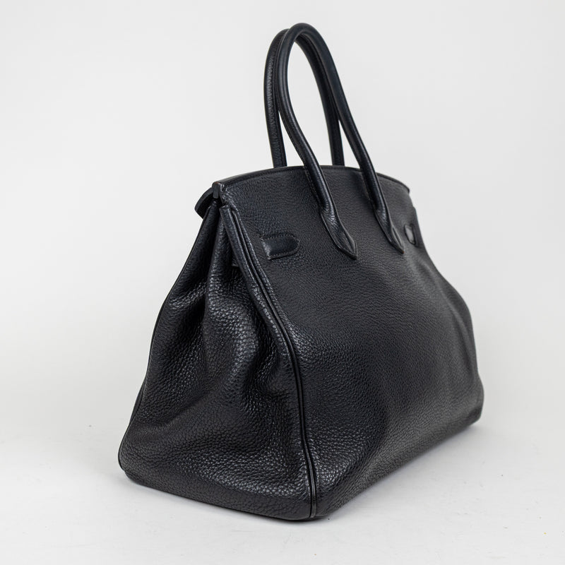 Hermes Black Clemence Birkin 35cm Palladium Hardware