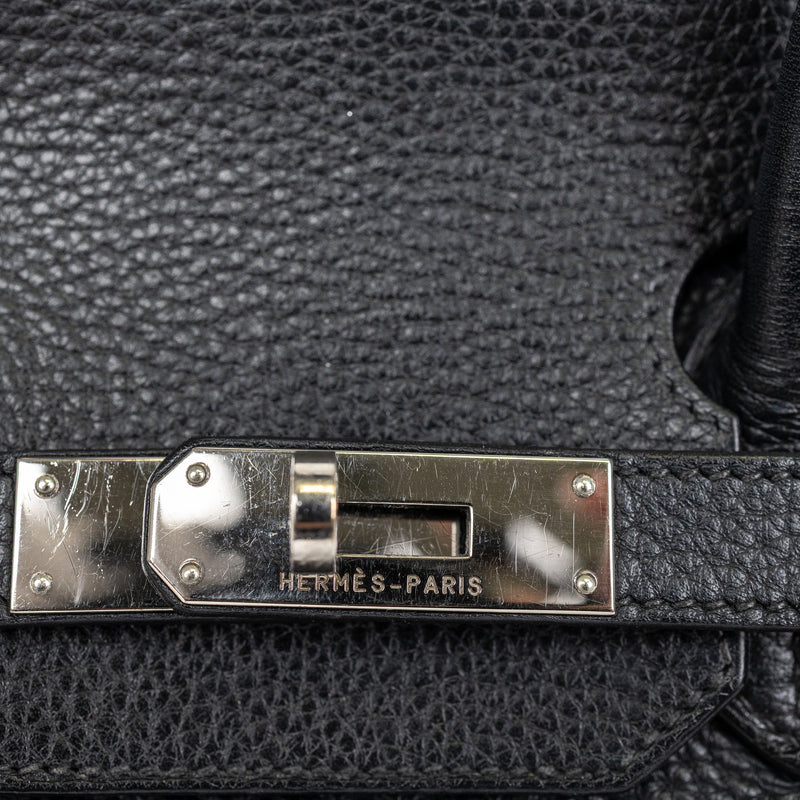 Hermes Black Clemence Birkin 35cm Palladium Hardware