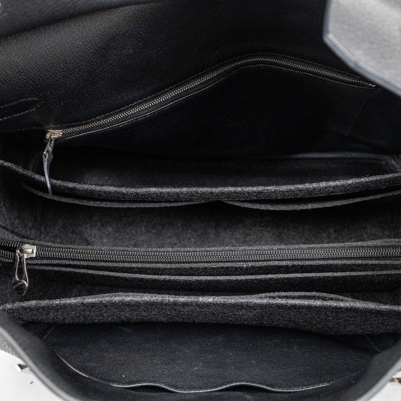 Hermes Black Clemence Birkin 35cm Palladium Hardware