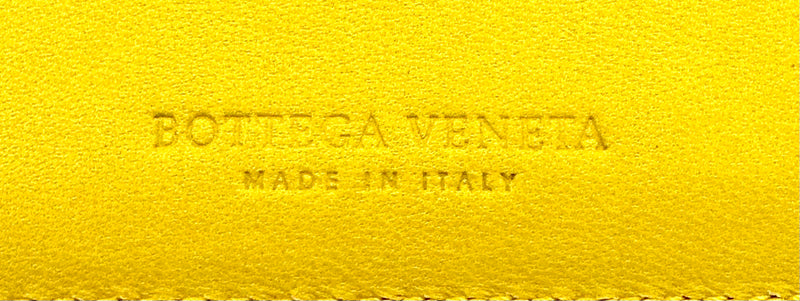 Bottega Venetta Yellow Intrecciato Flap Card CaseIntrecciato Flap Card Case