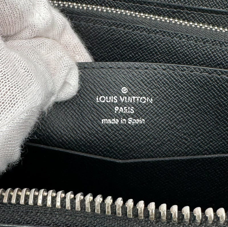 Louis Vuitton Grey Damier Ebene Graphite Coated Canvas Zippy XL Wallet
