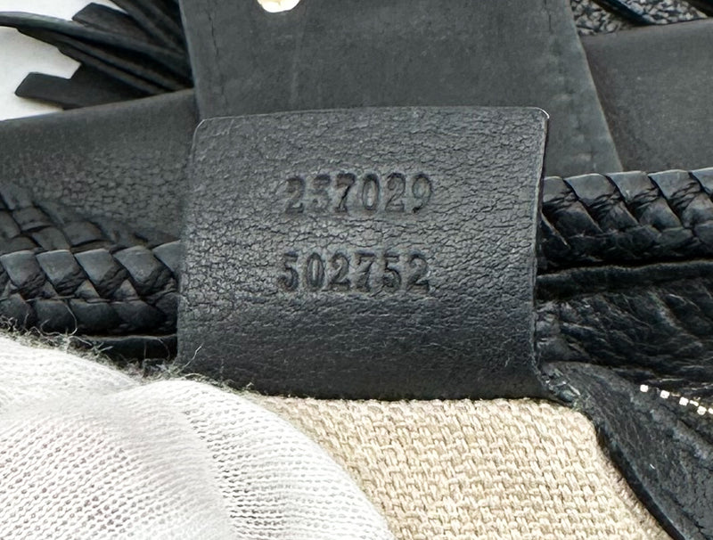 Gucci Black Leather Medium Marrakech Shoulder Bag