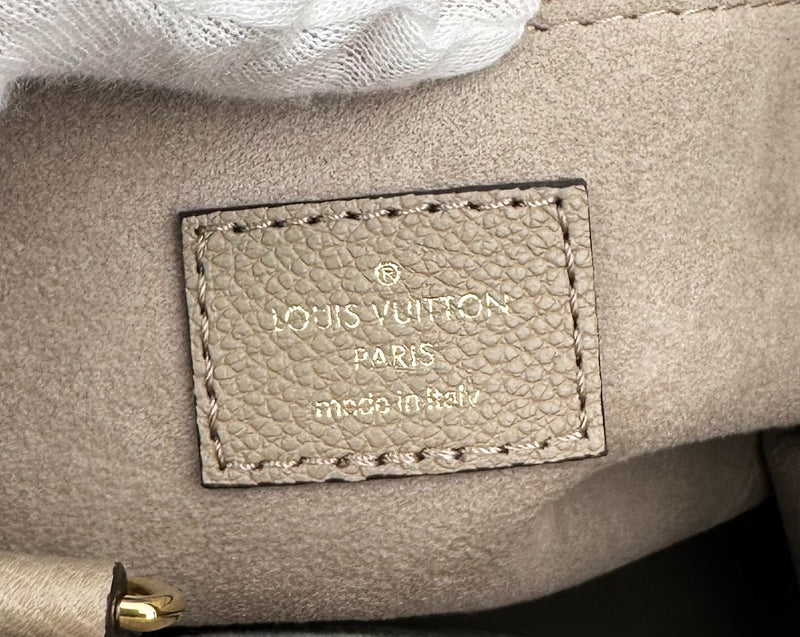 Louis Vuitton Creme Tourterelle Empreinte Monogram Leather Giant Onthego PM