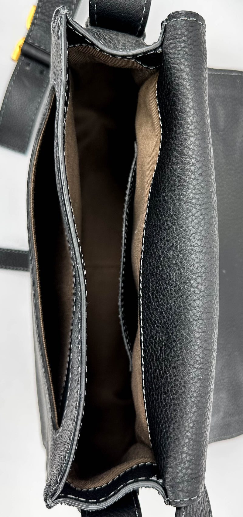 Chloe Black Leather Small Marcie Crossbody Handbag