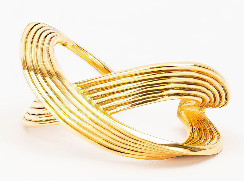 Saint Laurent Paris Gold-Tone Brass Infinity Cuff