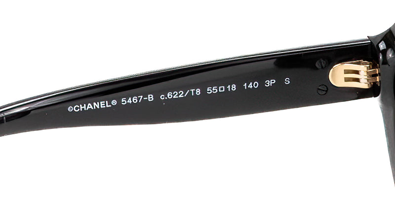 Chanel Acetate Strass Pilot Sunglasses 5467-B