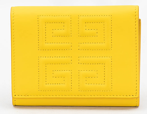 Givenchy Yellow Leather Logo Wallet