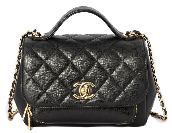 Chanel Caviar Quilted  Leather Small Business Affinity Flap Black