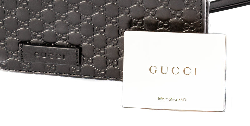 Gucci Flat Microguccissima Leather Crossbody Pouch