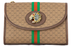 Gucci Vintage GG Supreme Monogram Web Small Rajah Slim Flap Shoulder Bag