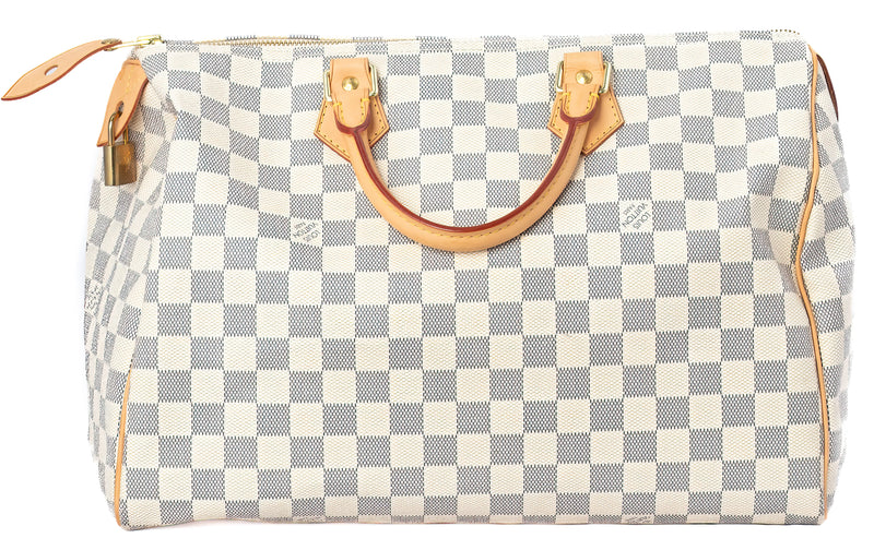 Louis Vuitton Damier Azur Canvas Speedy 35 Tote Bag