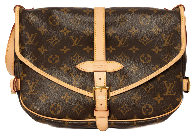 Louis Vuitton Brown Monogram Canvas Saumur Messenger Bag