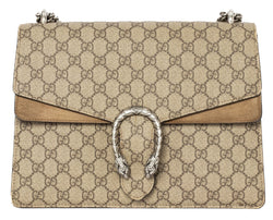 Gucci GG Supreme Taupe Monogram Medium Dionysus Shoulder Bag