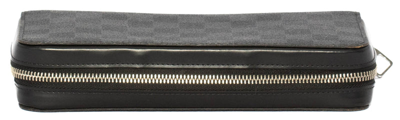 Louis Vuitton Grey Damier Ebene Graphite Coated Canvas Zippy XL Wallet
