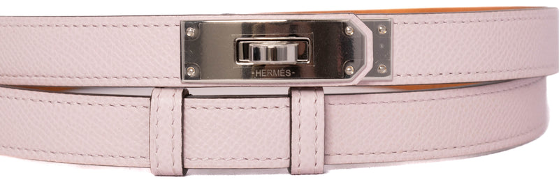Hermes Mauve Pale Pink Belt Kelly Epson Mauve Pale Pink Leather
