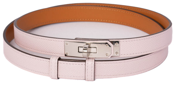 Hermes Mauve Pale Pink Belt Kelly Epson Mauve Pale Pink Leather