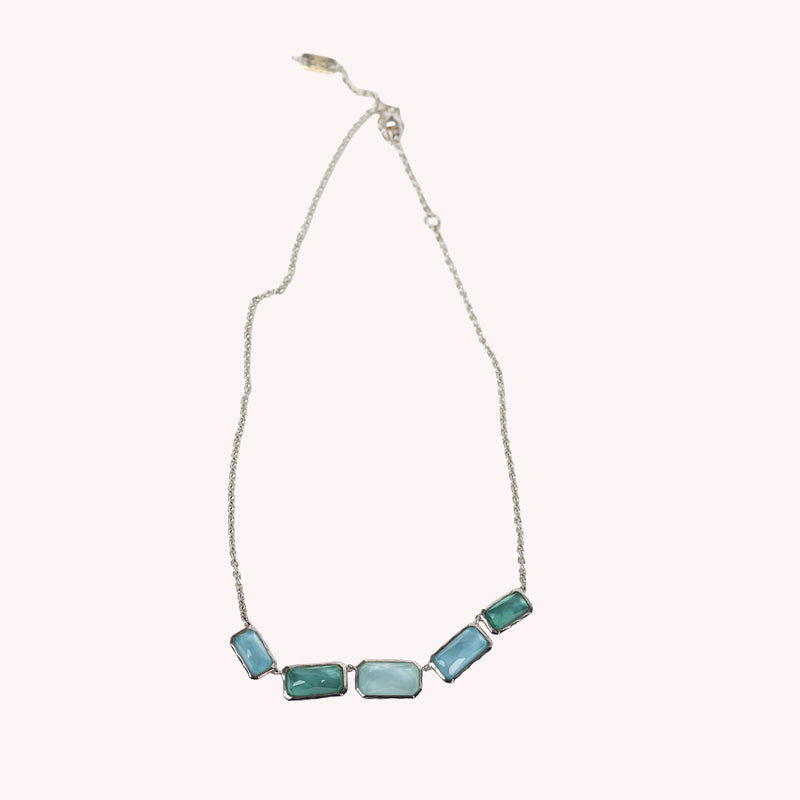 Ippolita Silver and Blue Colorblock Necklace