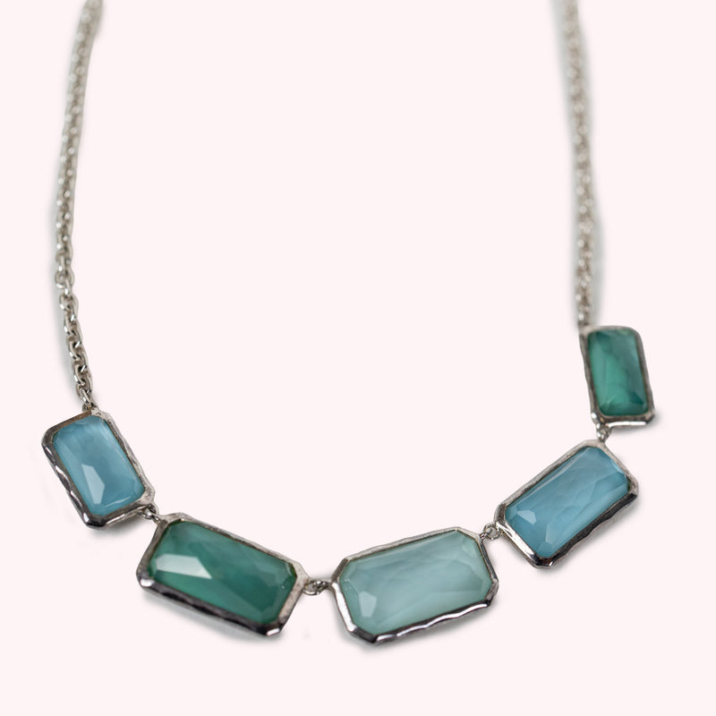 Ippolita Silver and Blue Colorblock Necklace