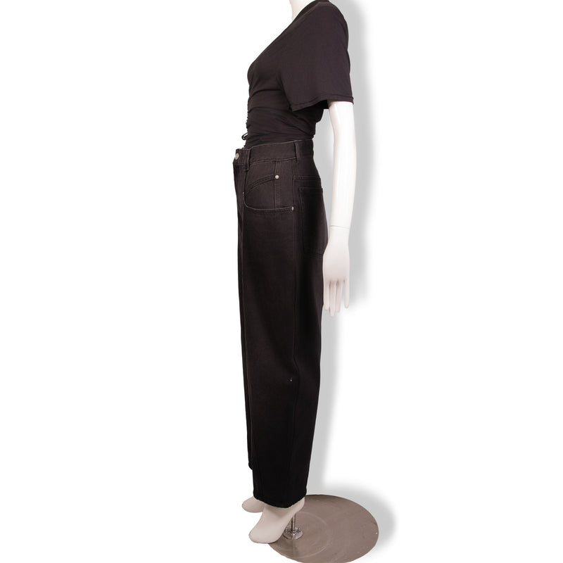 Isabel Marant Black Denim Barrel Jeans Size M