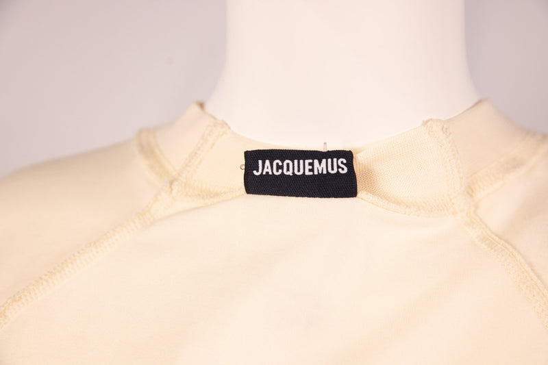 Jacquemus Cream Oversize Tee Cotton Top Size XS