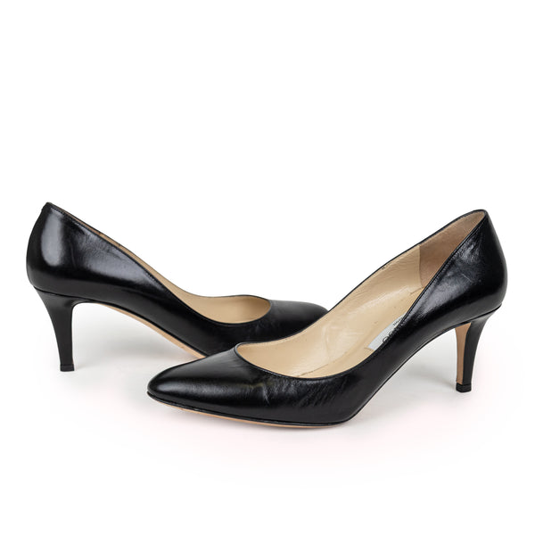 Jimmy Choo Black Kid Leather Heels Size 39