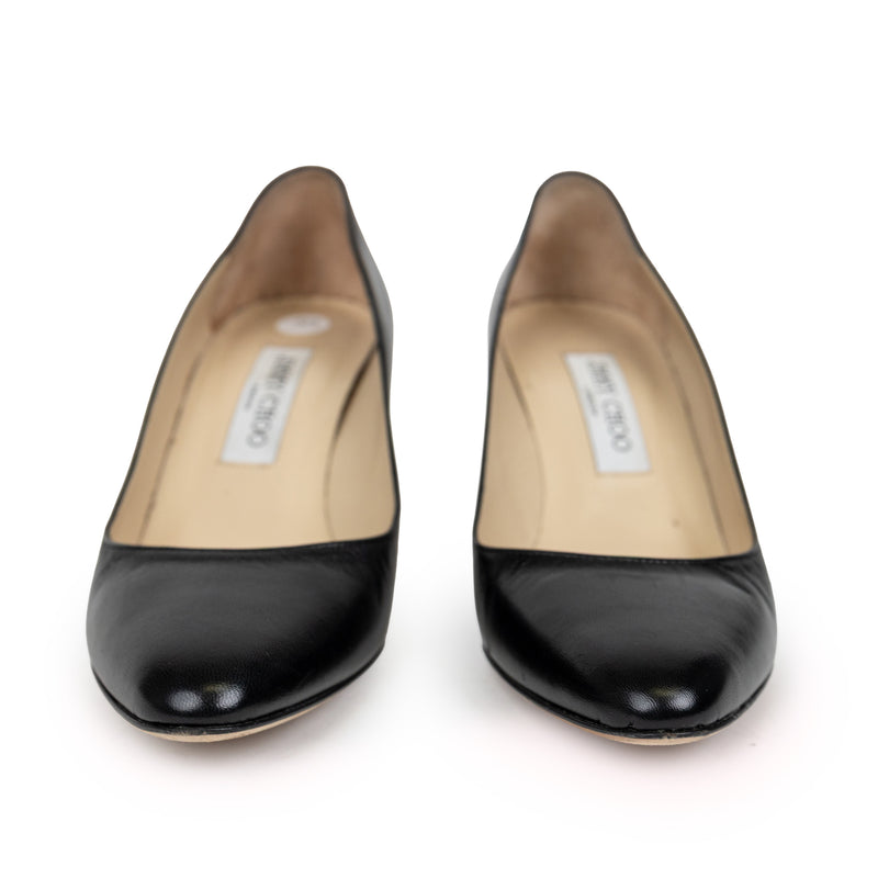 Jimmy Choo Black Kid Leather Heels Size 39