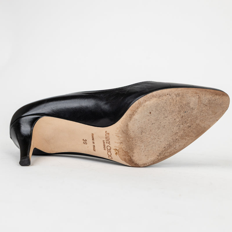 Jimmy Choo Black Kid Leather Heels Size 39