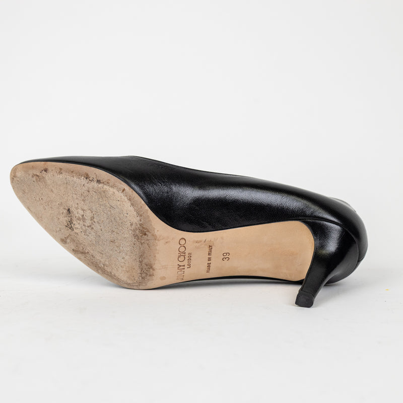 Jimmy Choo Black Kid Leather Heels Size 39