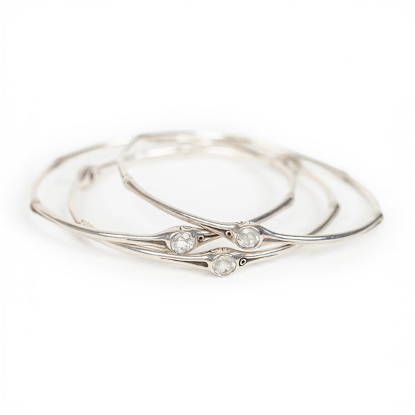 John Hardy Silver 3-Bangle Bracelet Set