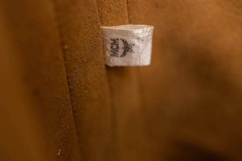 MCM Tan Coated Canvas Klara Hobo Bag