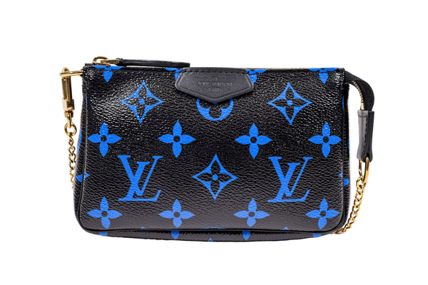 Louis Vuitton Blue and Black Monogram Digital Mini Pochette Handbag