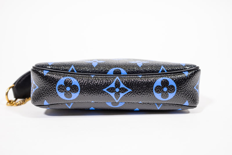 Louis Vuitton Blue and Black Monogram Digital Mini Pochette Handbag