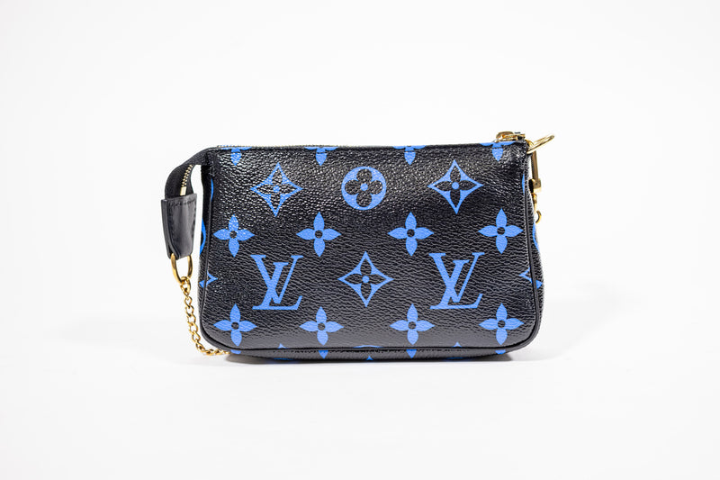 Louis Vuitton Blue and Black Monogram Digital Mini Pochette Handbag