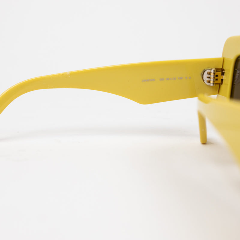 Loewe Yellow Rectangular Sunglasses with Gold Hardware