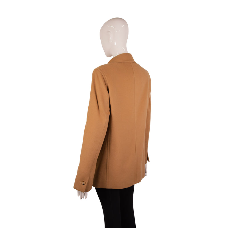 Loro Piana Tan Camel Cashmere Peacoat Size 46