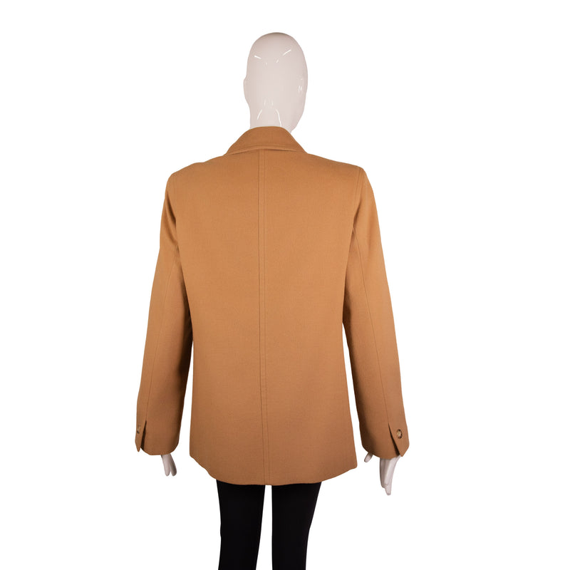 Loro Piana Tan Camel Cashmere Peacoat Size 46