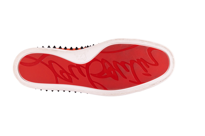 Christian Louboutin red bottom slip on Christian Louboutin Roller Boat spike-embellished slip-on  main image 3