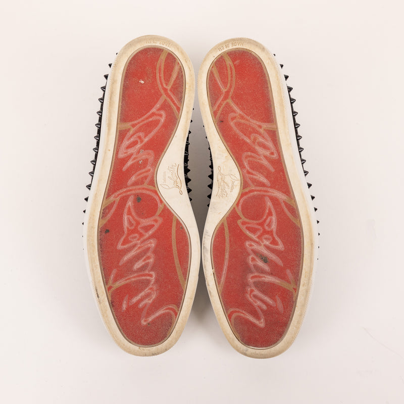Christian Louboutin Velvet Studded Slip Black Men’s Shoes