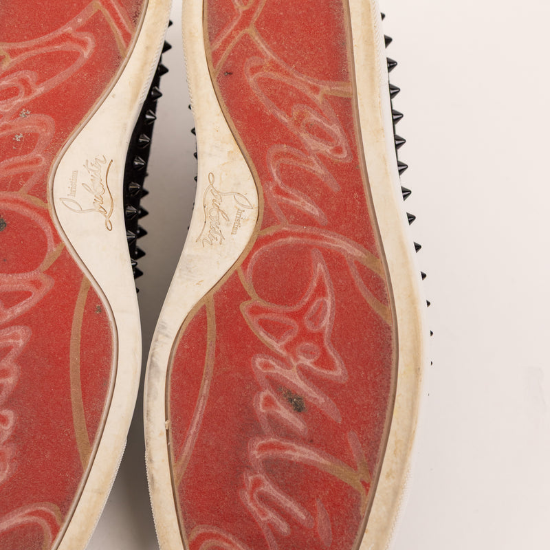 Christian Louboutin Velvet Studded Slip Black Men’s Shoes