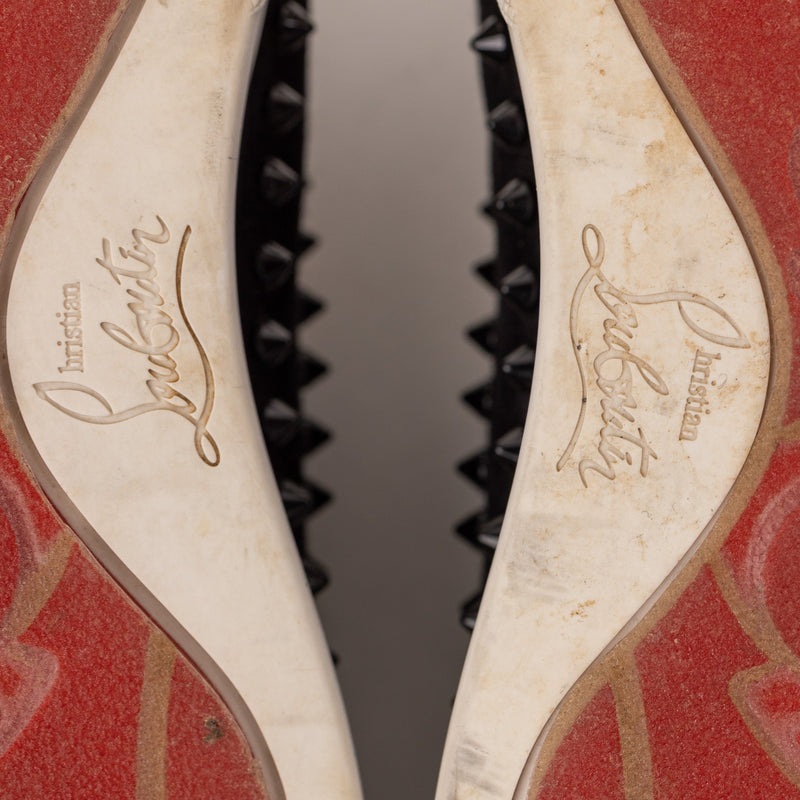 Christian Louboutin Velvet Studded Slip Black Men’s Shoes
