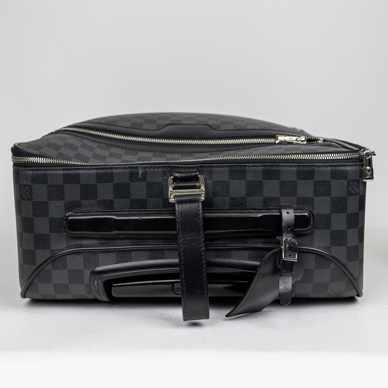Louis Vuitton Black Gray Damier Graphite Pegase 55cm Rolling Luggage
