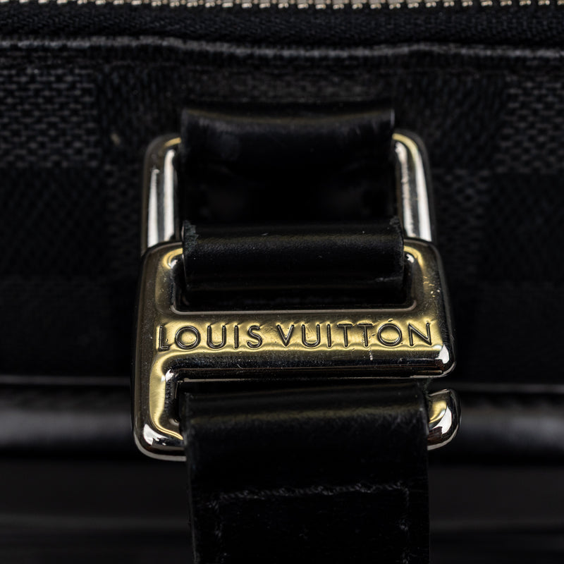 Louis Vuitton Black Gray Damier Graphite Pegase 55cm Rolling Luggage