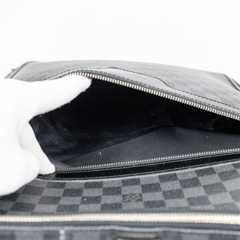 Louis Vuitton Black Gray Damier Graphite Pegase 55cm Rolling Luggage