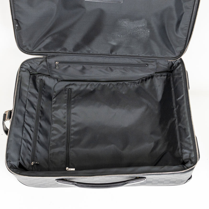 Louis Vuitton Black Gray Damier Graphite Pegase 55cm Rolling Luggage